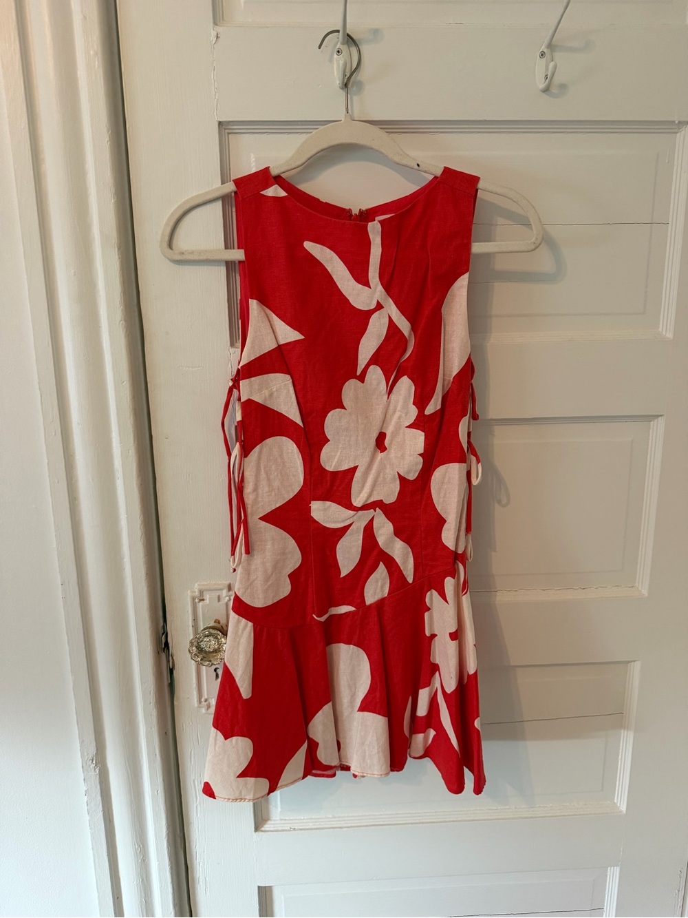 SABO Red Floral Sleeveless Dress